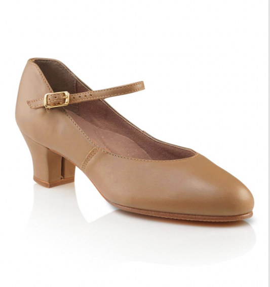 Capezio 551 Jr Footlight Womens Leather Sole Shoe - Caramel