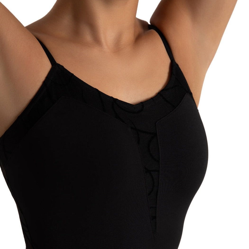 Majestic Lines Cleo Leotard - Black