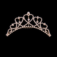 Heart Tiara - Gold - Silver Medium