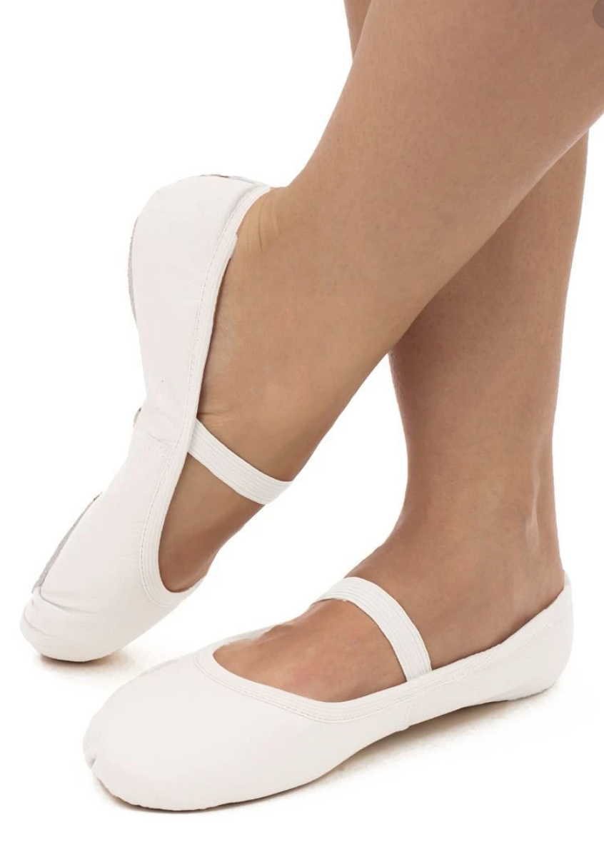 So Danca SD70 -Mens Adult Premium Full sole Leather Ballet Slipper - White /Black