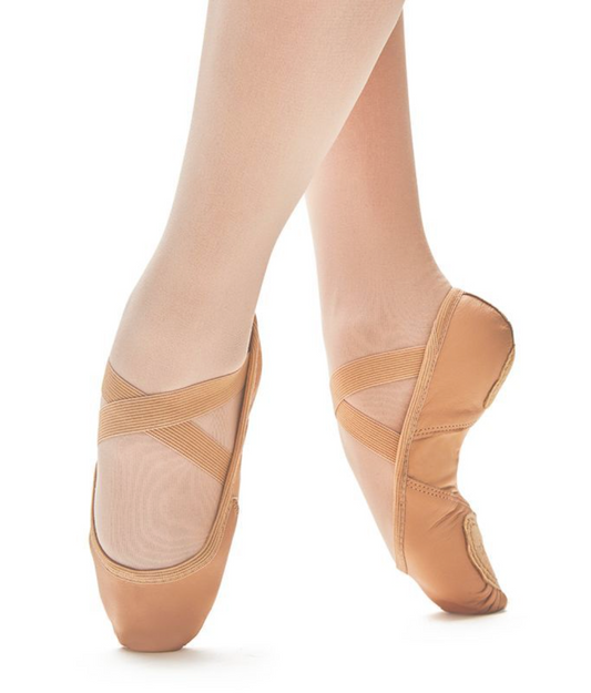 So Danca Briar Leather Split Sole Ballet Shoes SD110 Pink