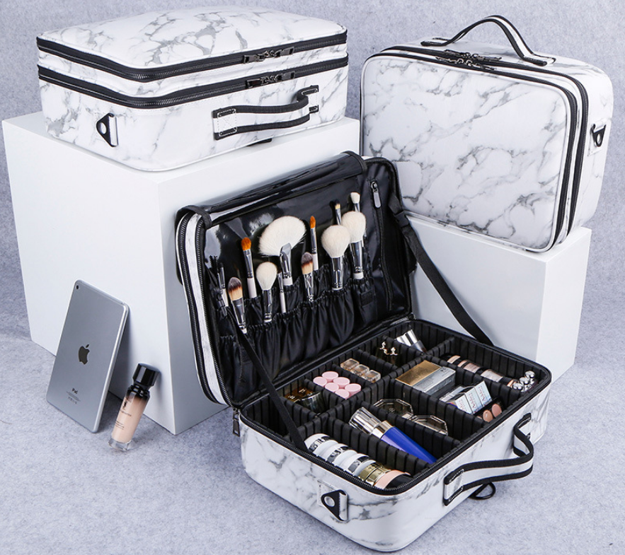 Large Makeup Case Marble