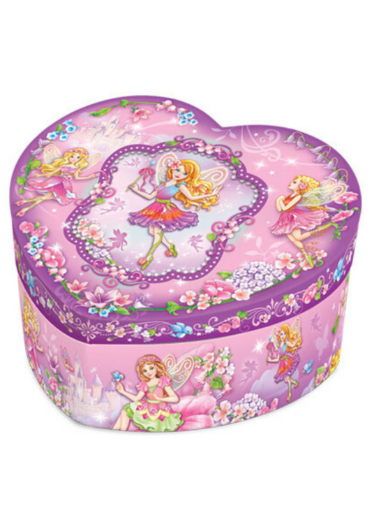 Heart Shaped Musical Jewelry Box - Fairy