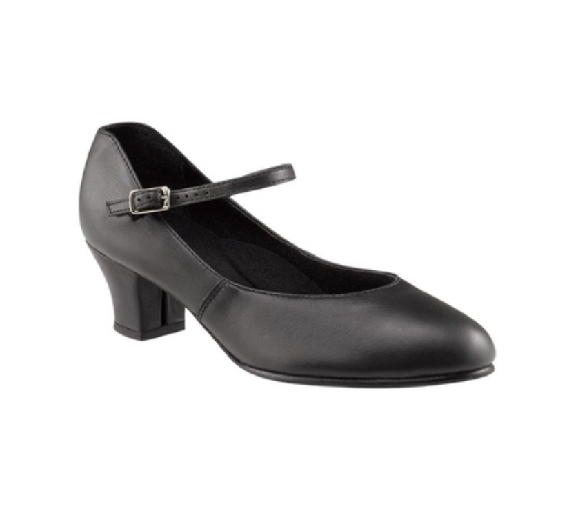 Capezio 551 Jr Footlight Womens Leather Sole Shoe - Black