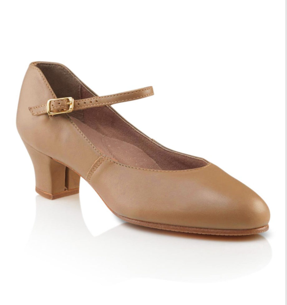 Capezio 551 Jr Footlight Womens Leather Sole Shoe - Caramel