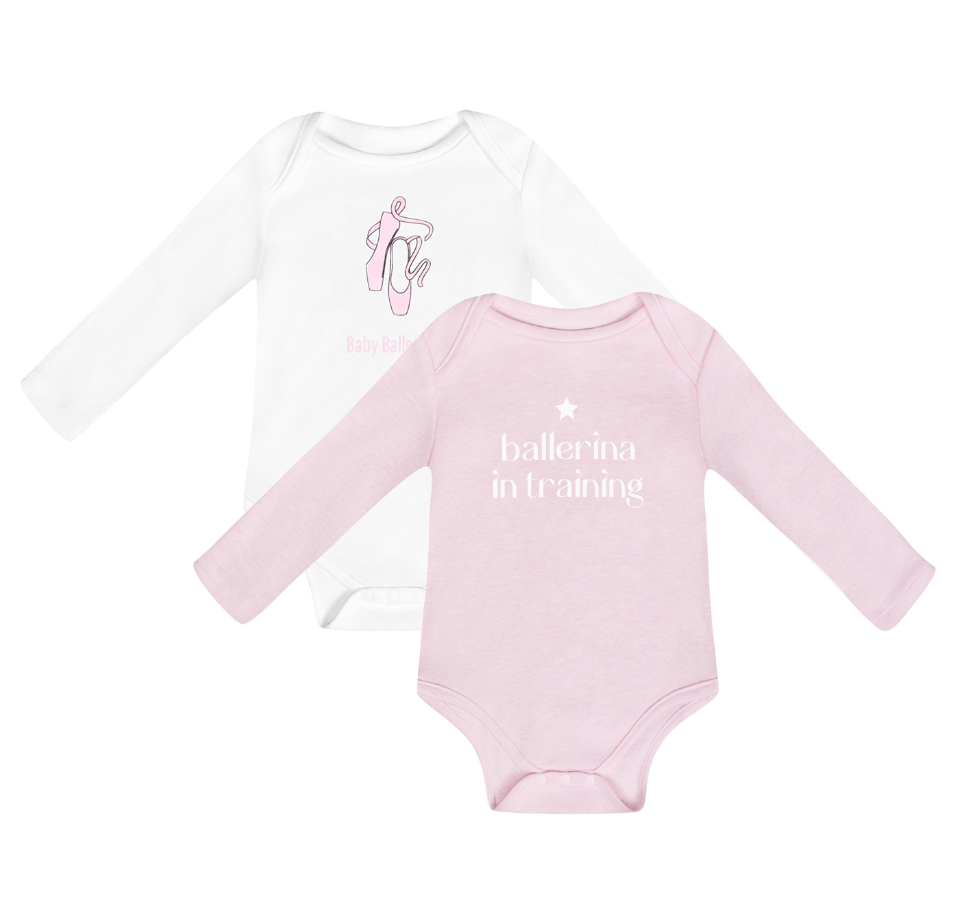 Long Sleeve Baby Romper - 2pack
