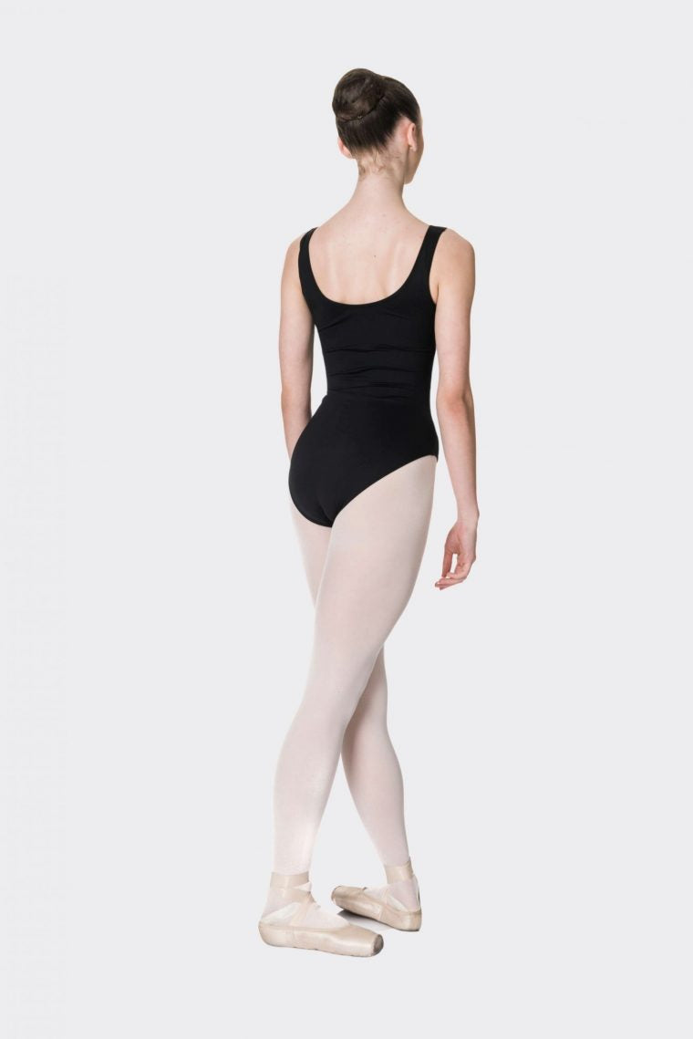 Premium Thick Strap Leotard - Black