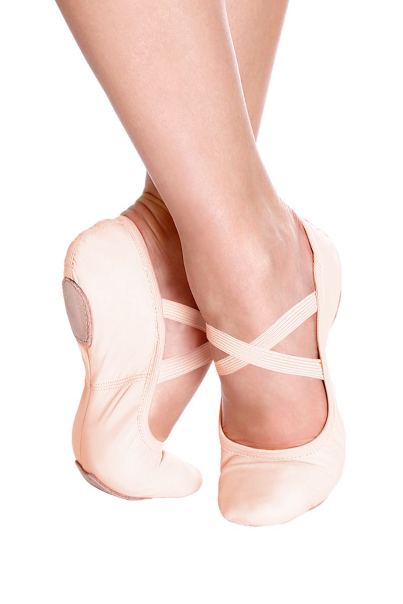 SD60S Childs Leather Split Sole Ballet Shoe - Pink