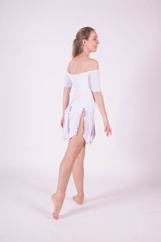 White Velvet dress with silver embellishment