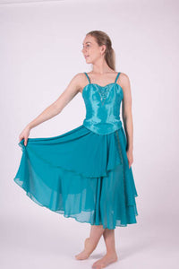 Turqouise Barefoot Bodice and Layered Skirt