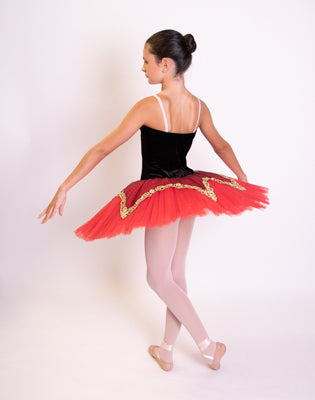 Red and black velvet Tutu