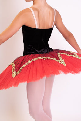 Red and black velvet Tutu