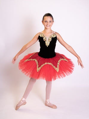 Red and black velvet Tutu