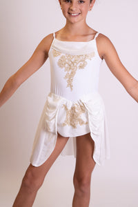 White and Gold Grecian style Dress