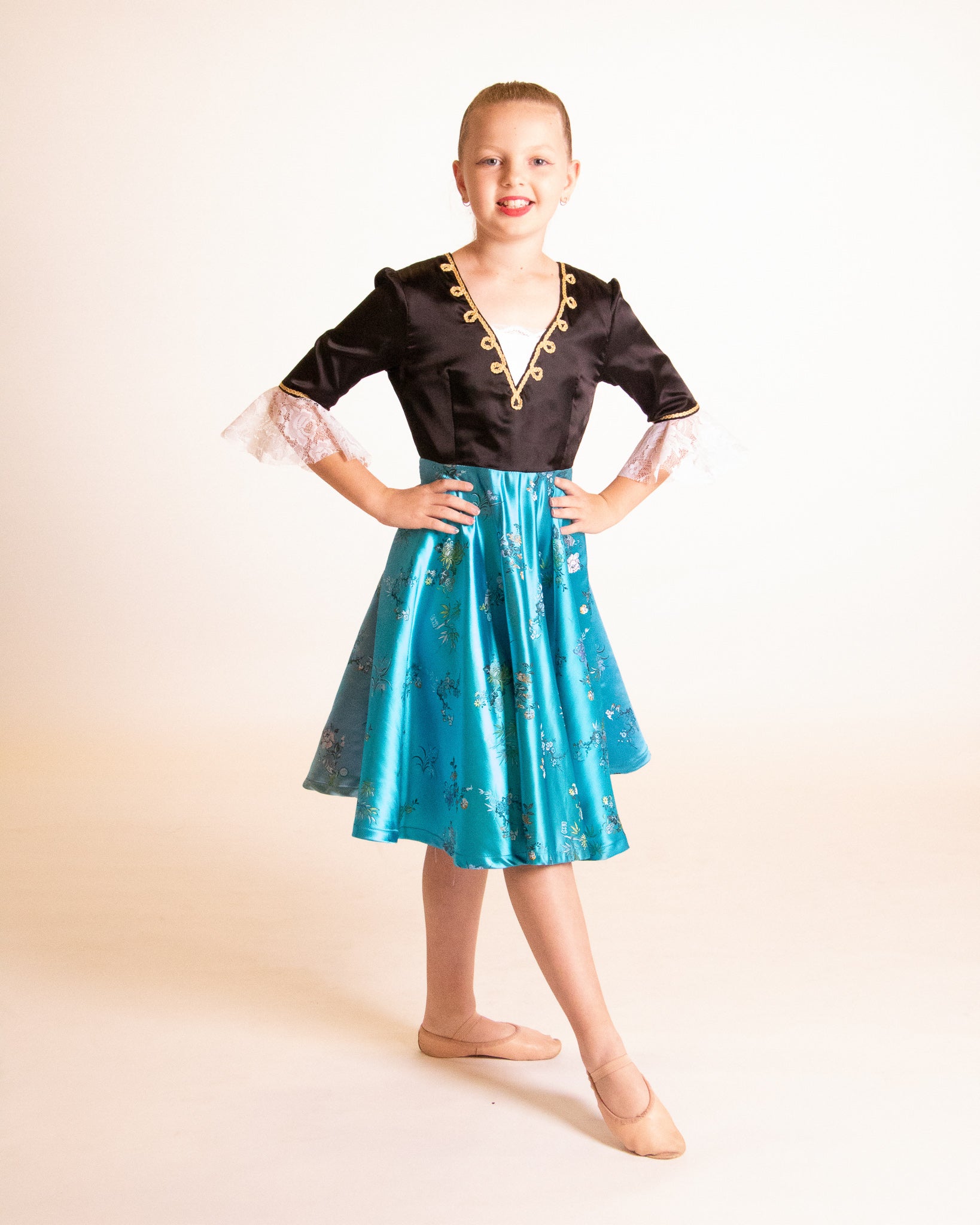 National Character Dress Satin