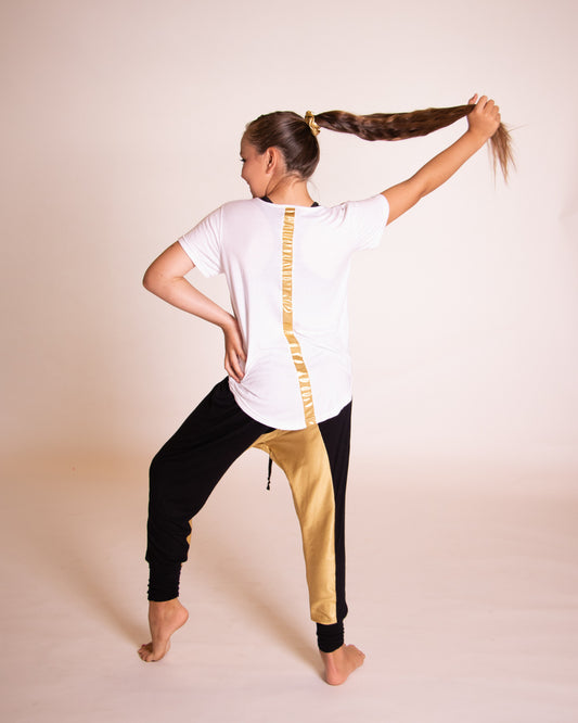 White, Gold & Black Hip Hop Costume