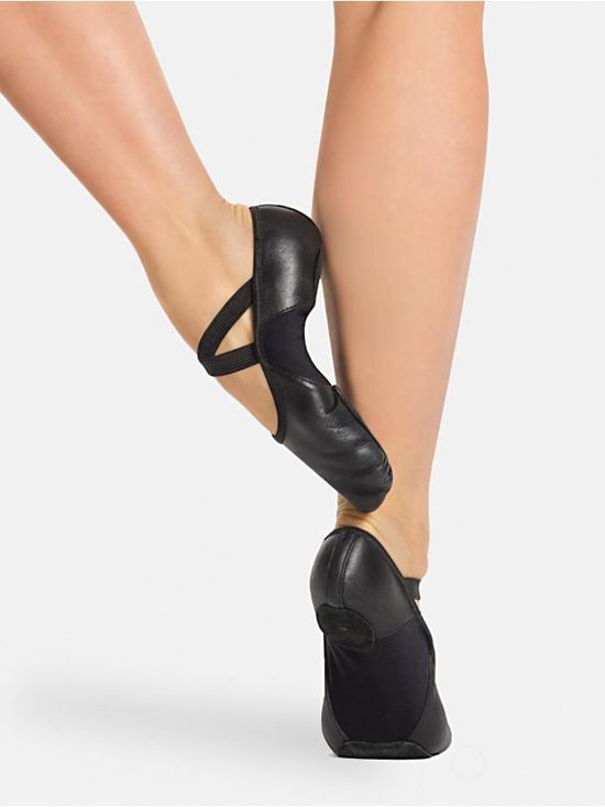 Capezio Hanami Leather Ballet Flats - BLACK - Adult