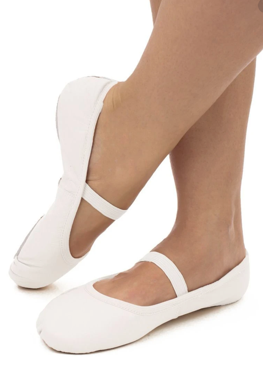 So Danca SD70 -Mens Adult Premium  Full sole Leather Ballet Slipper - White /Black