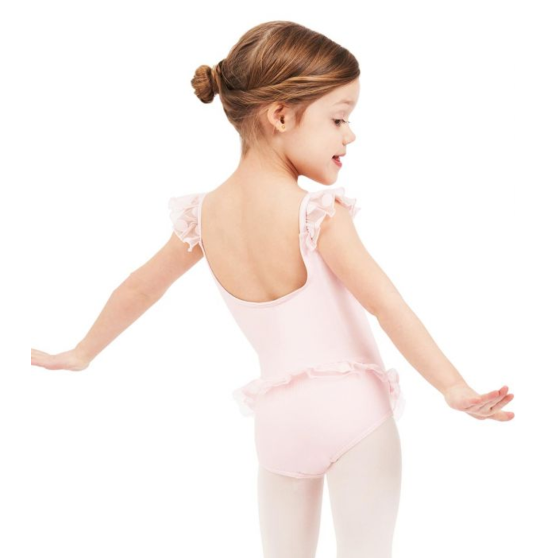 Sweet Kisses Flutter Sleeve Camisole Leotard - Lavender / Pink